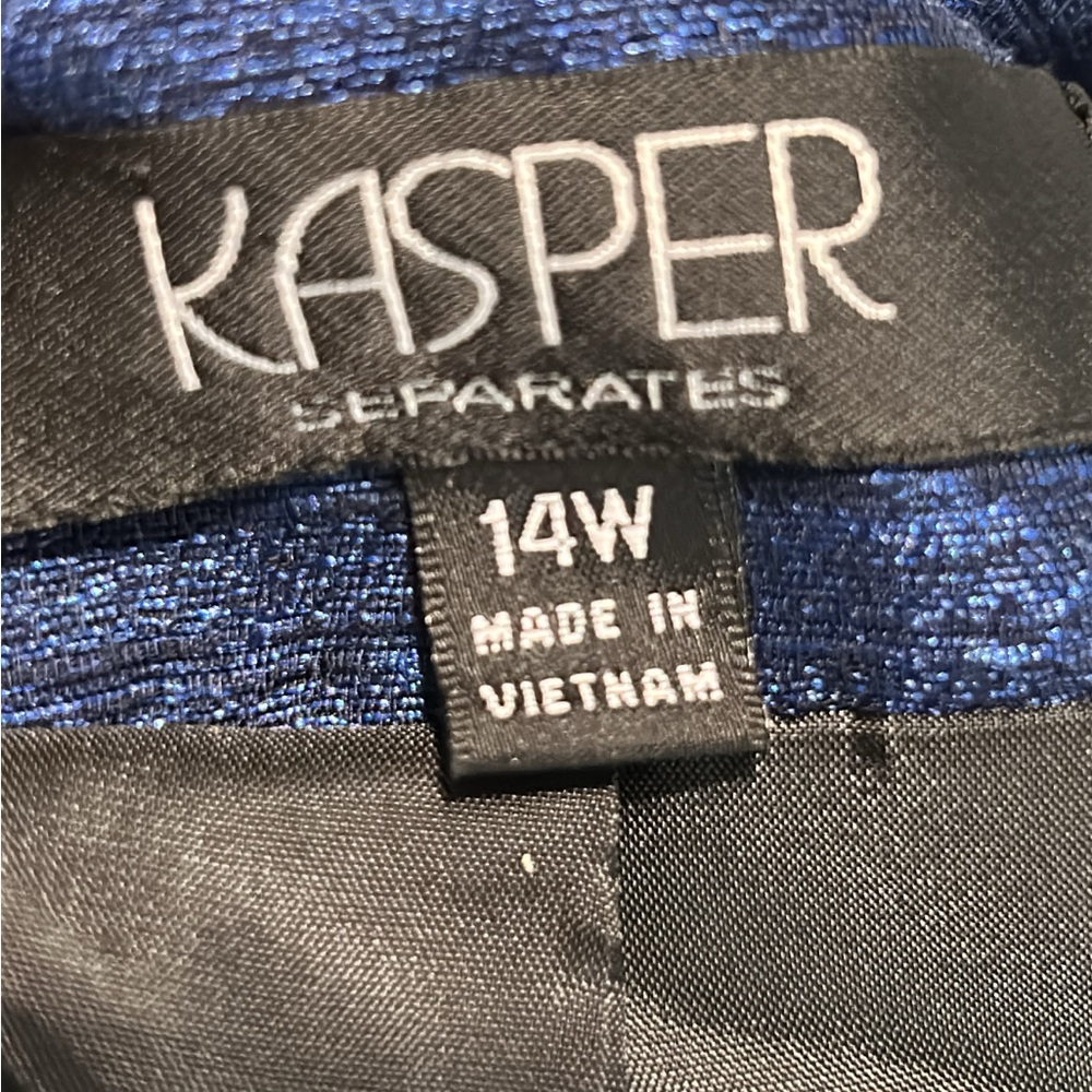 Kasper Shimmering Blue Women's Blazer - Picture 9 of 11